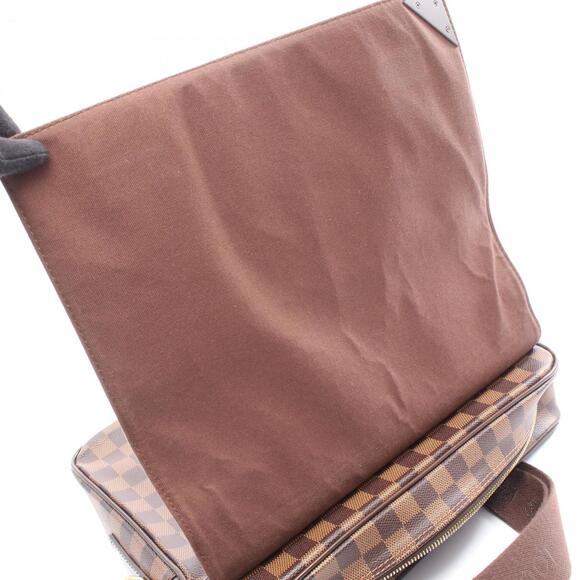 LOUIS VUITTON Authentic Brown Damier Leather Shoulder Bag